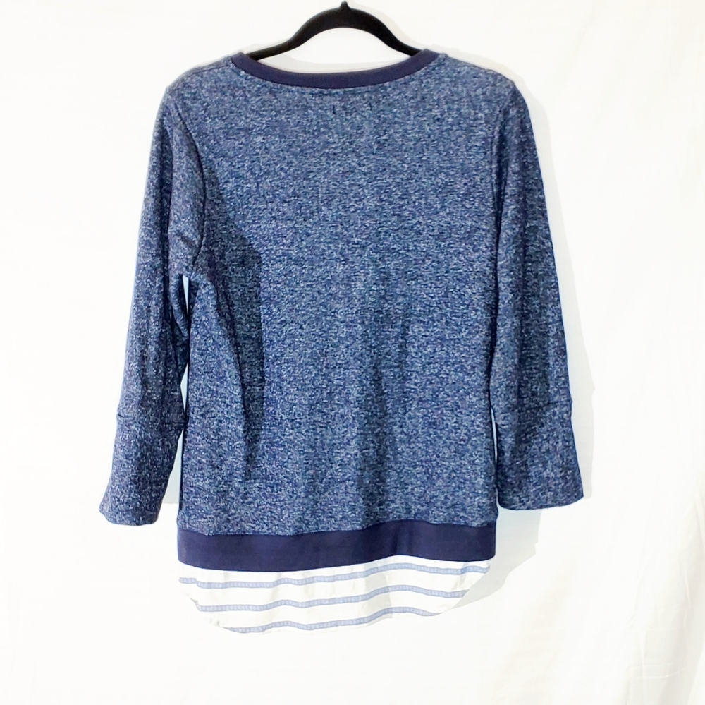 ❗️ Max Jeans Layered Long Sleeve Shirt Blue Medium - Picture 9 of 9